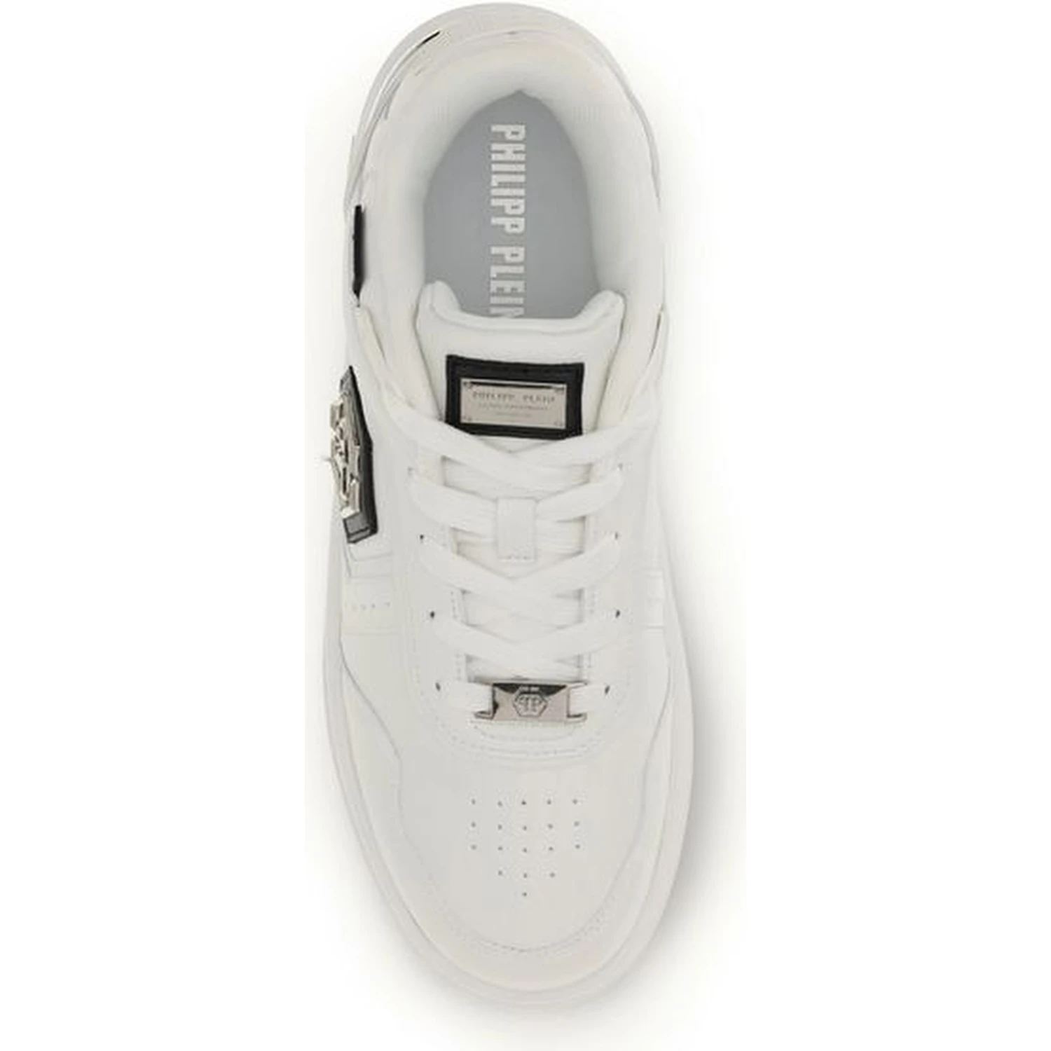 White Calf Leather Bos Taurus Athletic Sneakers
