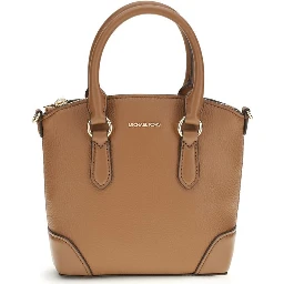 Beige Calf Leather Bos Taurus Shoulder Bag