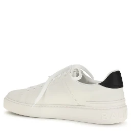 White Calf Leather Bos Taurus Low Top Sneakers