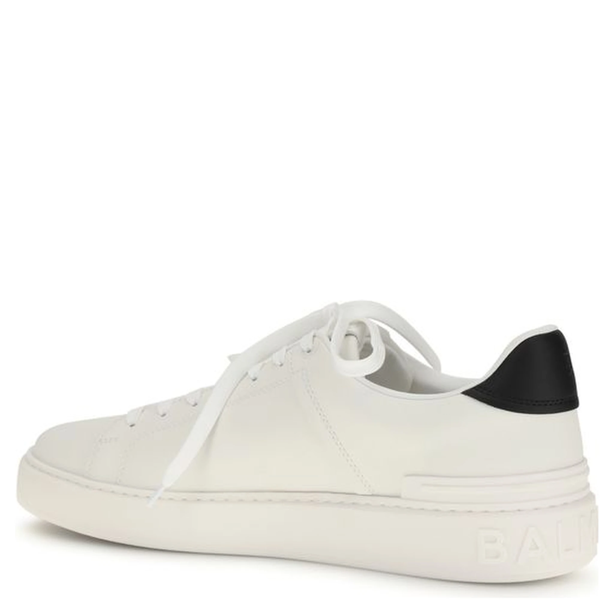 White Calf Leather Bos Taurus Low Top Sneakers