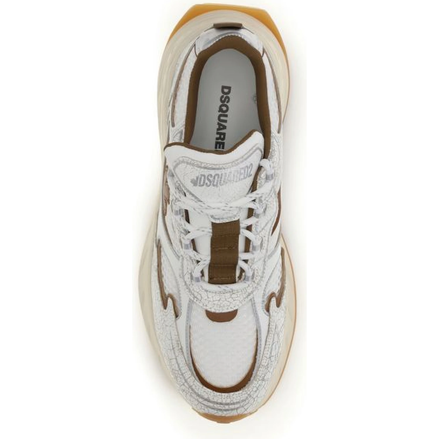 White Calf Leather Bos Taurus Athletic Sneakers