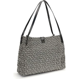 Black Cotton Shoulder Bag