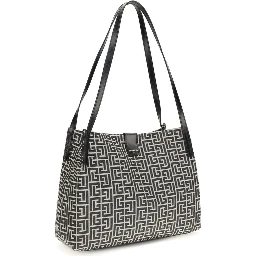 Black Cotton Shoulder Bag