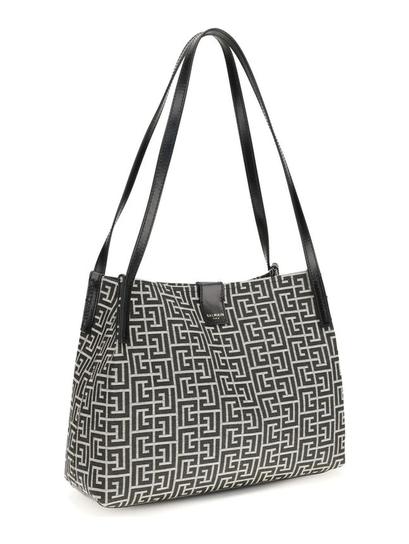 Black Cotton Shoulder Bag