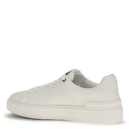 White Calf Leather Bos Taurus Low Top Sneakers