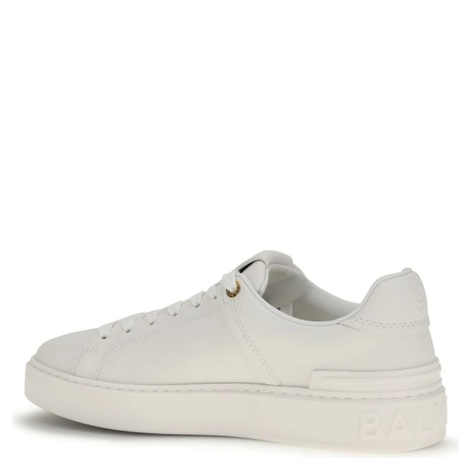 White Calf Leather Bos Taurus Low Top Sneakers