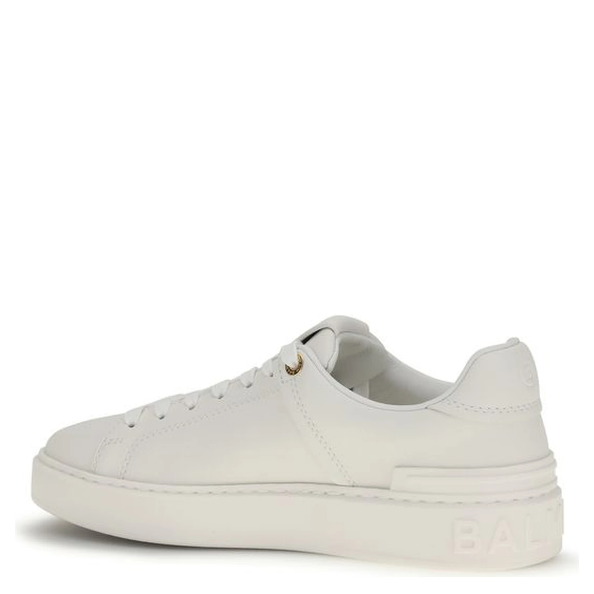 White Calf Leather Bos Taurus Low Top Sneakers