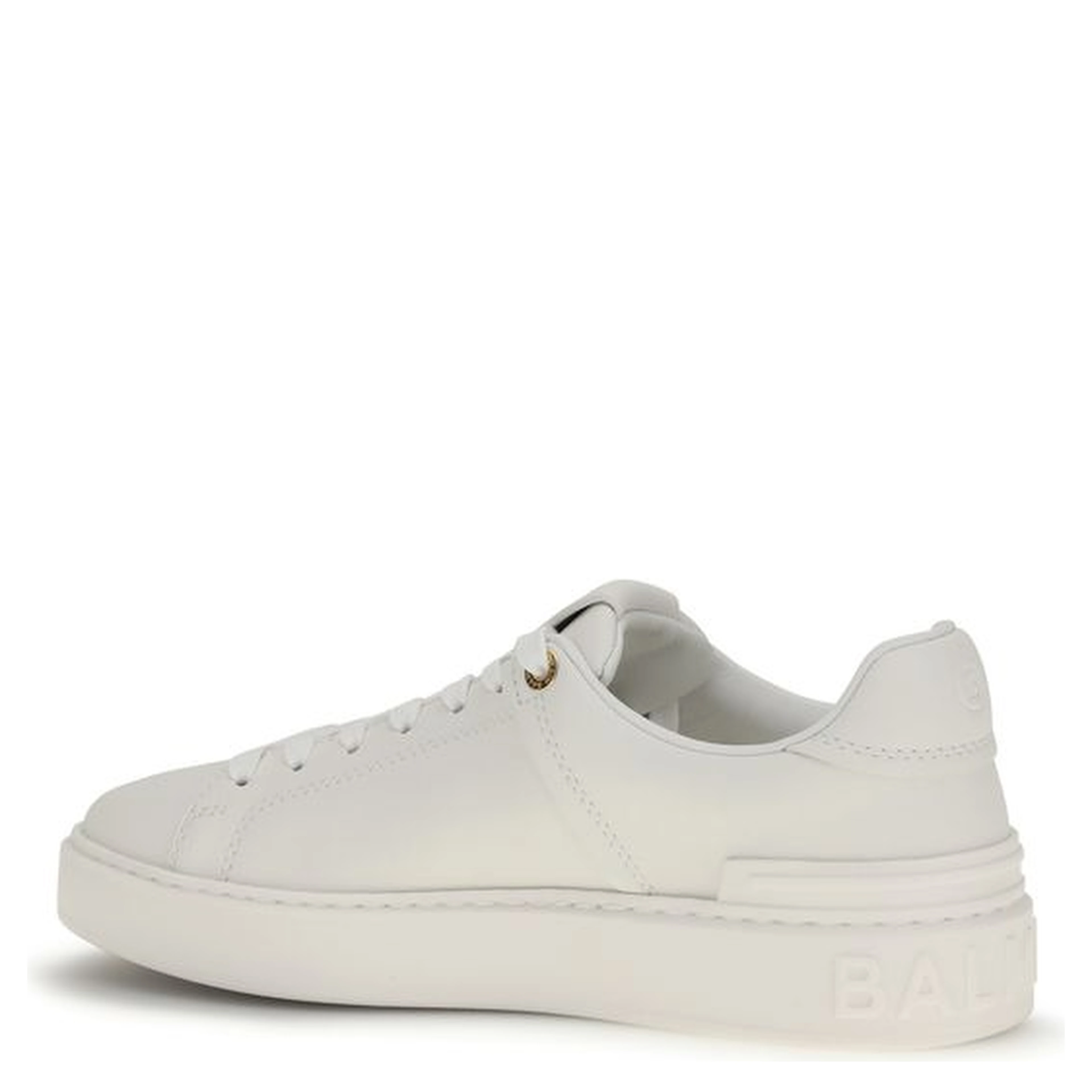White Calf Leather Bos Taurus Low Top Sneakers
