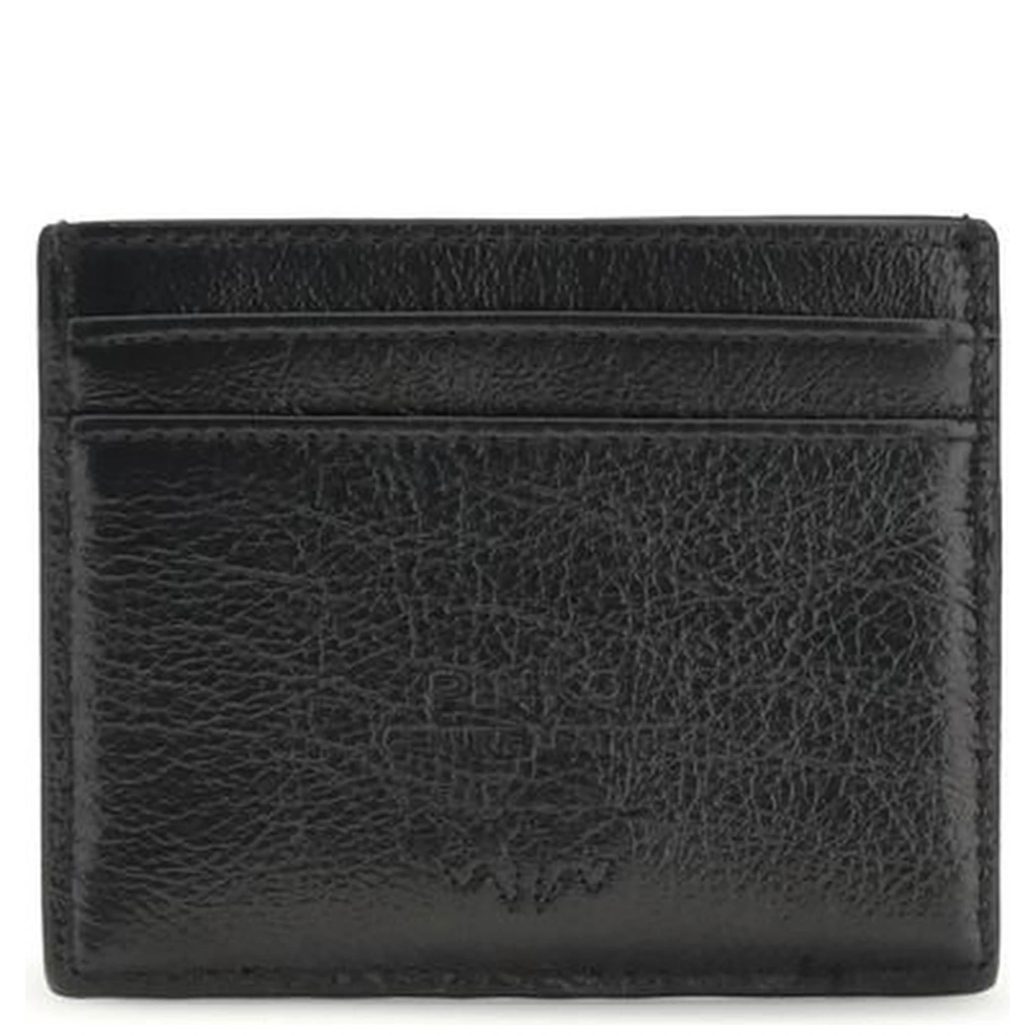 محفظة بوس توروس من جلد العجل الأسود