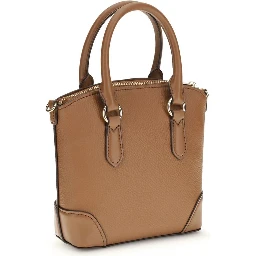 Beige Calf Leather Bos Taurus Shoulder Bag