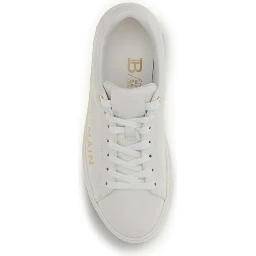 White Calf Leather Bos Taurus Low Top Sneakers