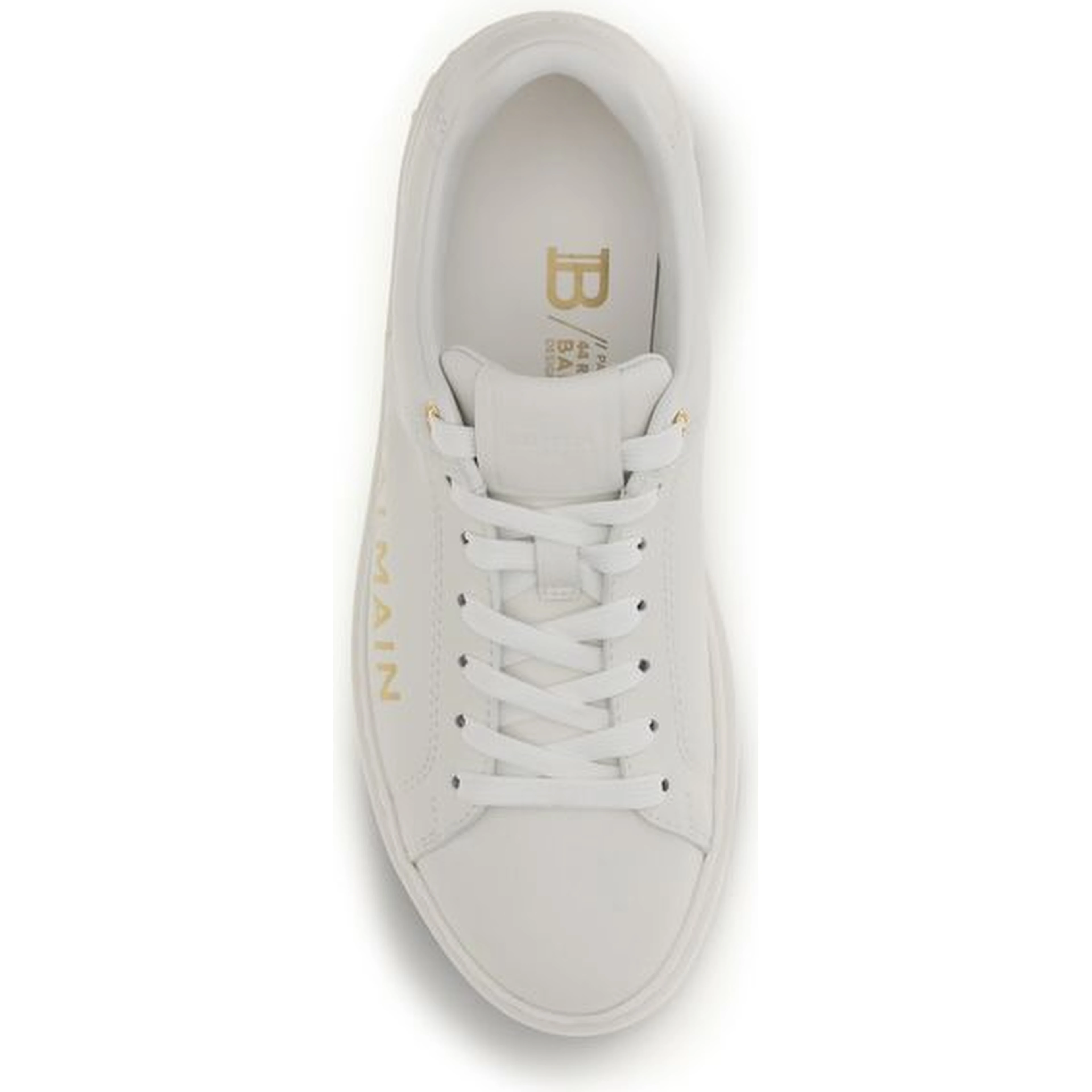 White Calf Leather Bos Taurus Low Top Sneakers