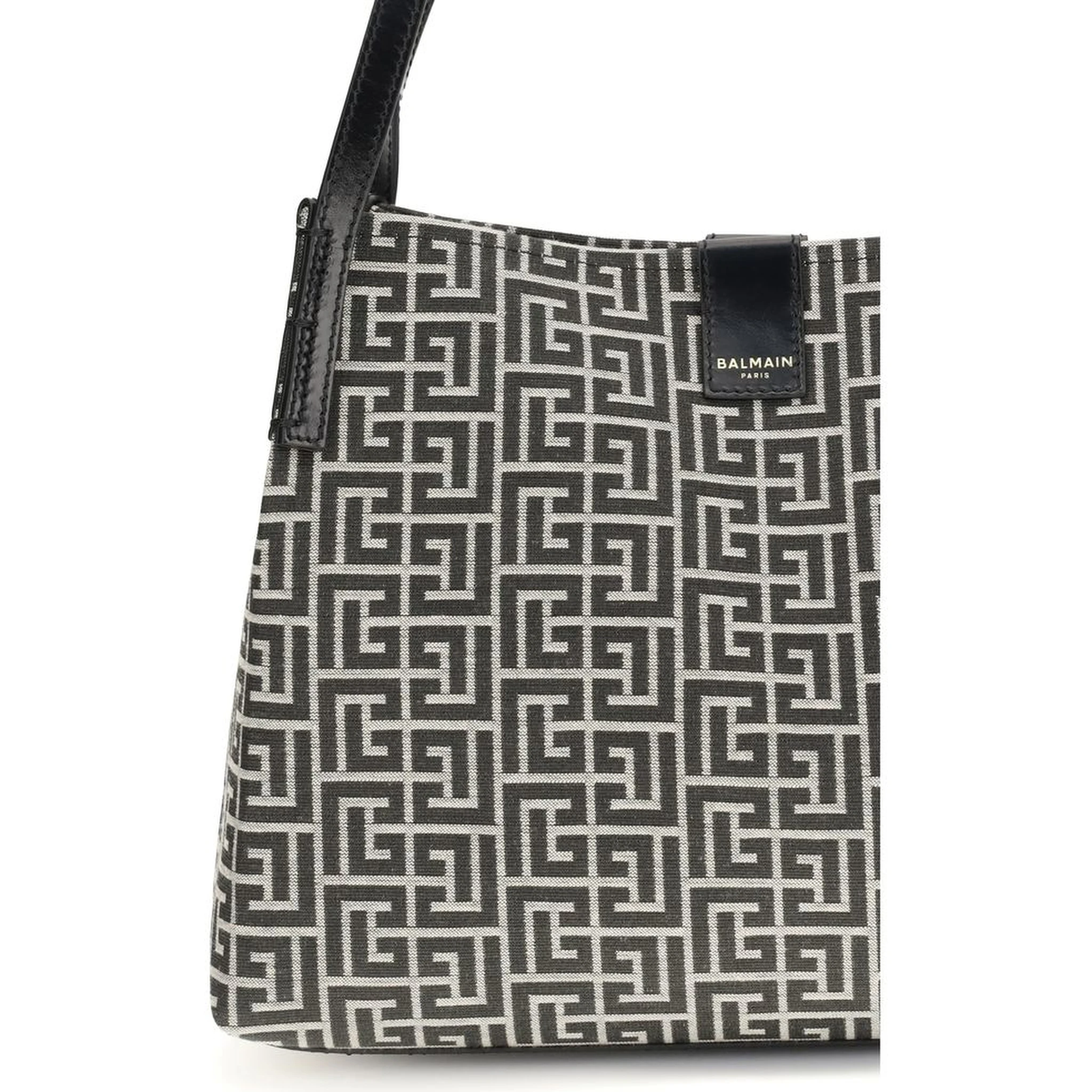 Black Cotton Shoulder Bag