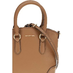 Beige Calf Leather Bos Taurus Shoulder Bag