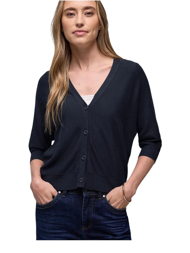 Blue Viscose Cardigan