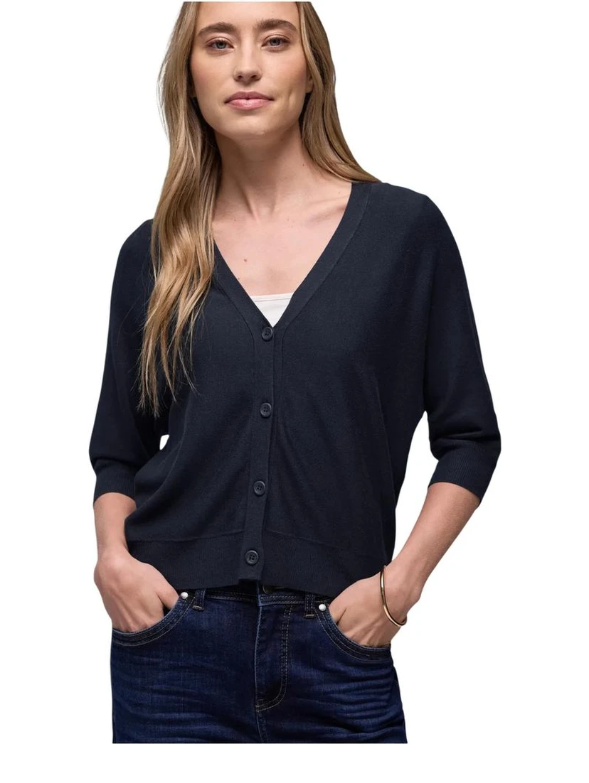 Blue Viscose Cardigan