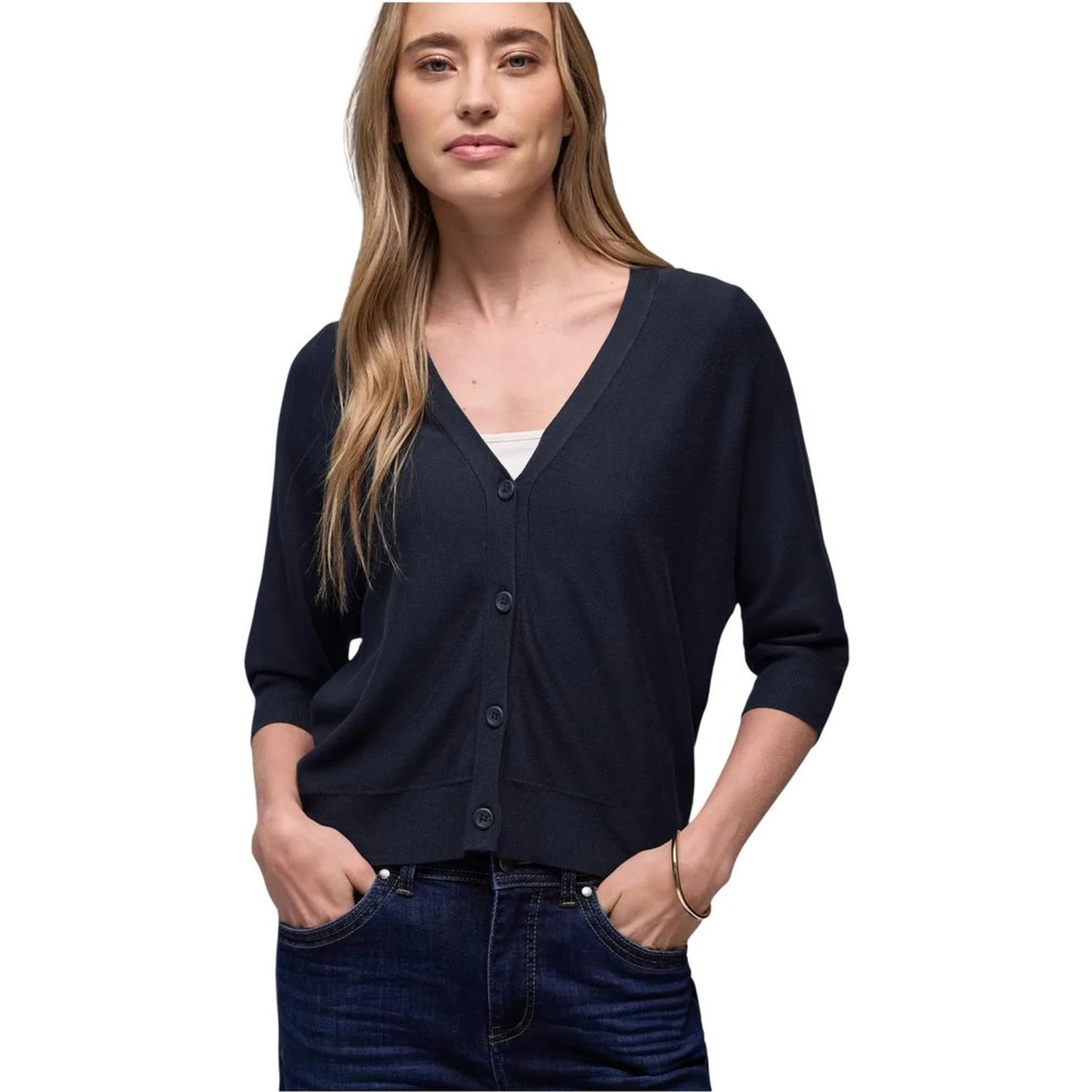 Blue Viscose Cardigan
