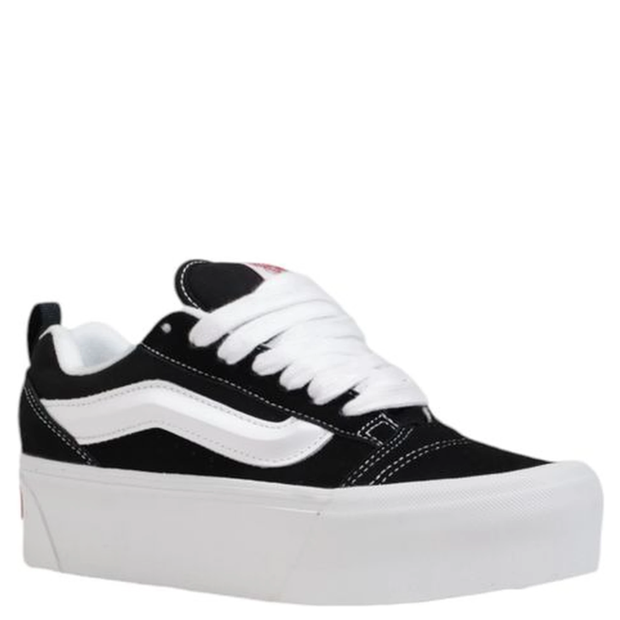 Black And White Suede Leather Chunky Sneakers