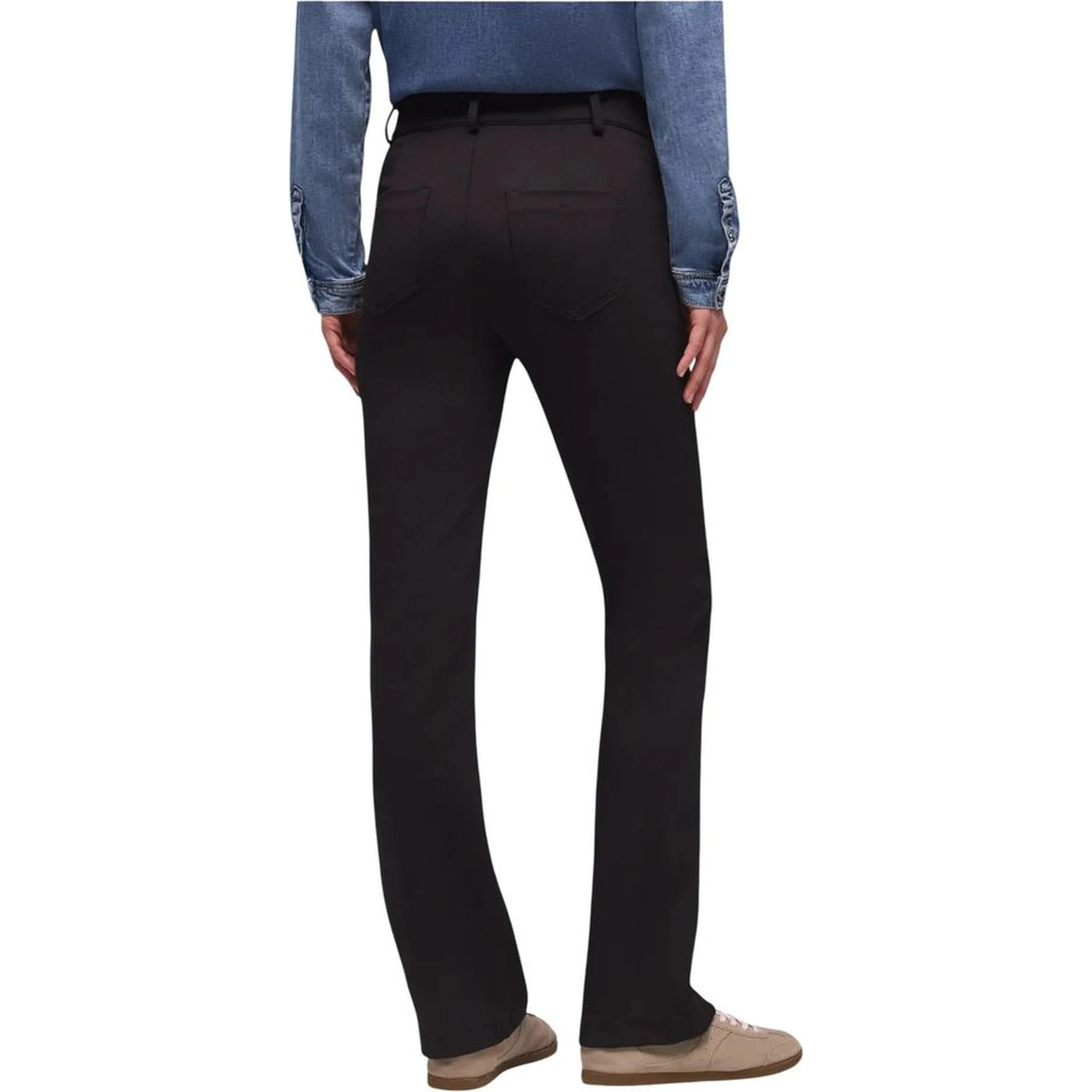 Black Polyamide Bootcut Jeans