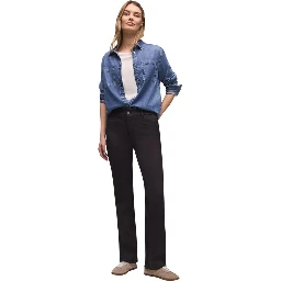 Black Polyamide Bootcut Jeans