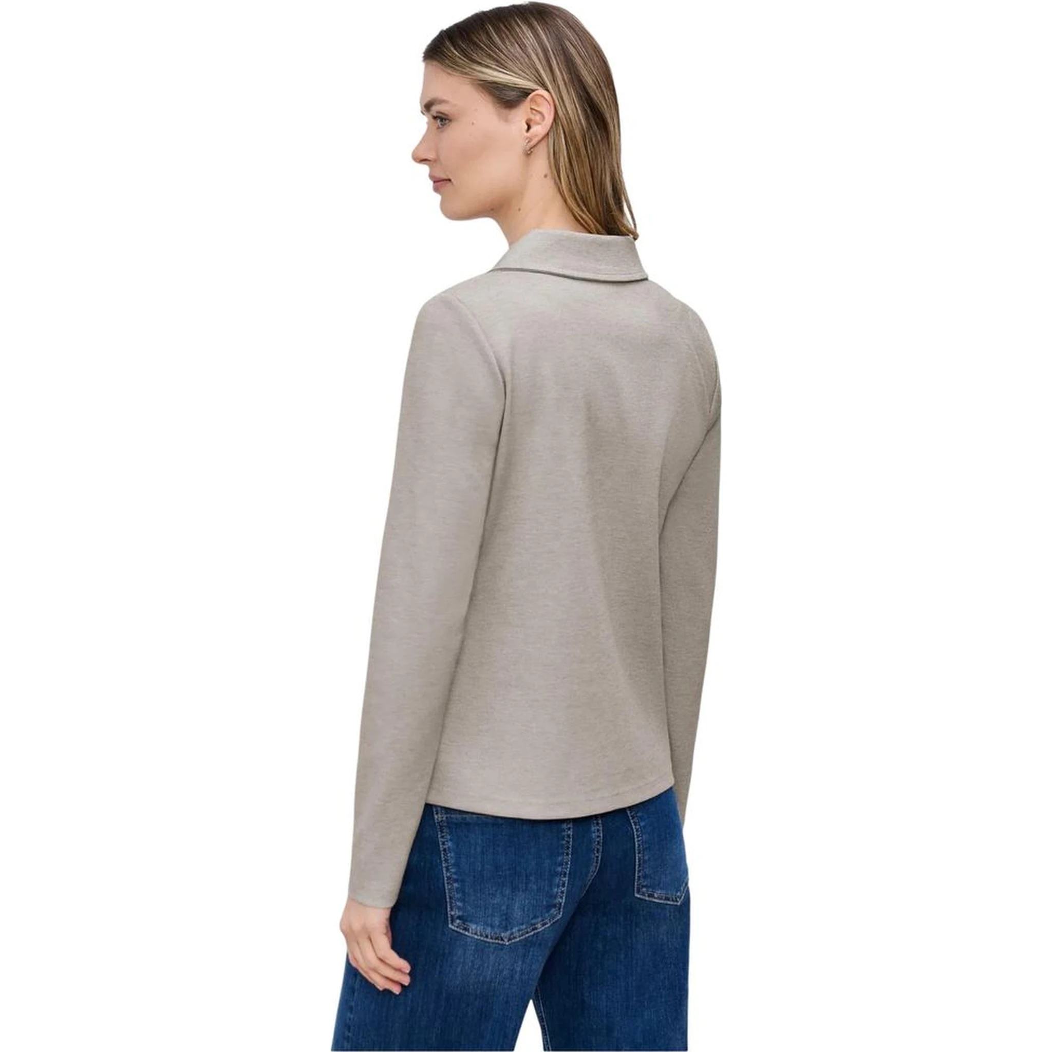 Beige Polyacrylic Blazer