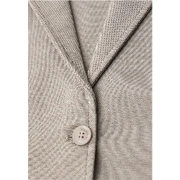 Beige Polyacrylic Blazer