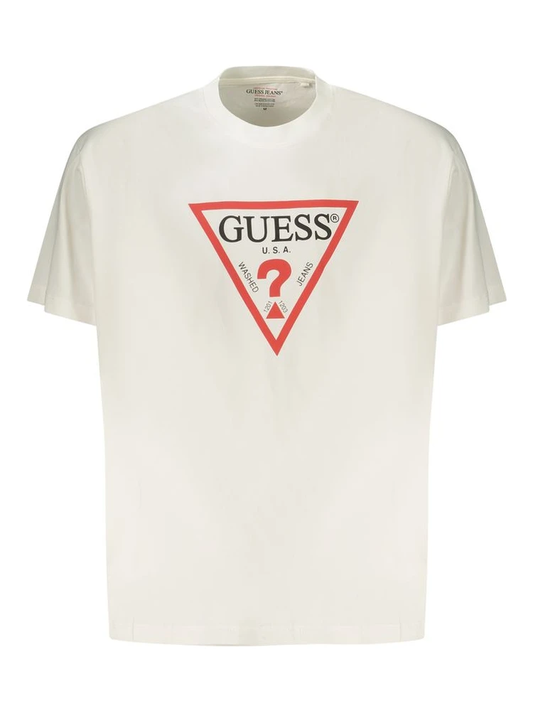 White Cotton Men T-Shirt