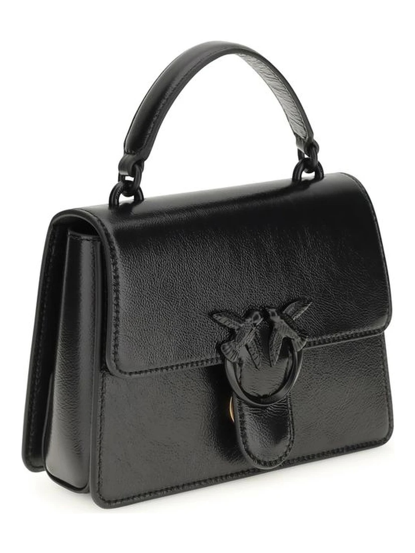 Black Goatskin Shoulder Bag