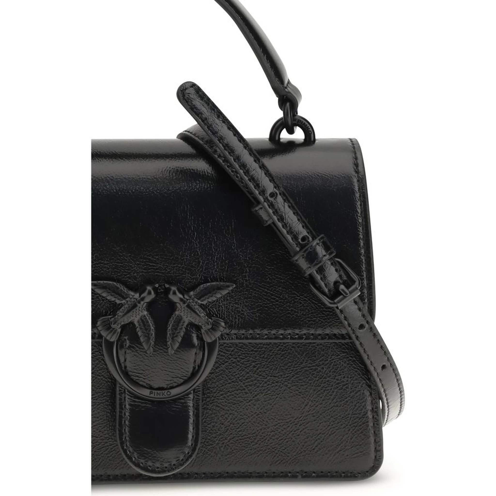 Black Goatskin Shoulder Bag