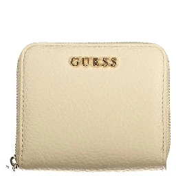 Beige Polyurethane Women Wallet