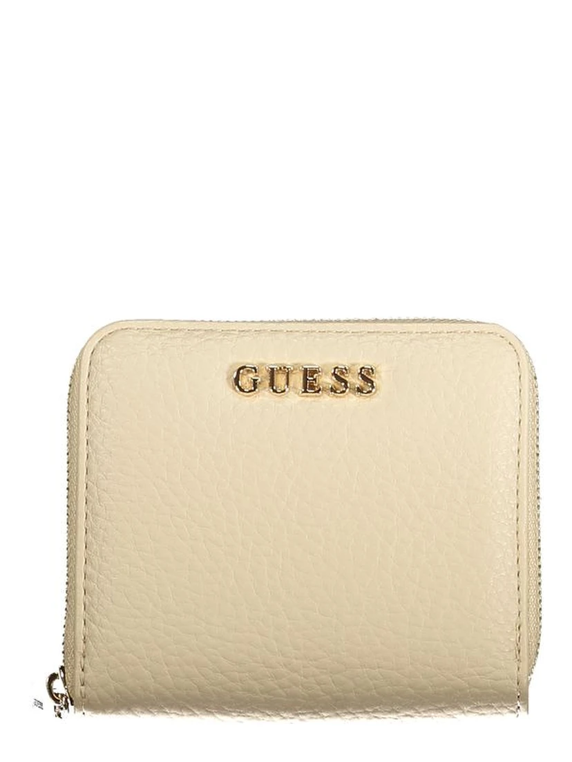 Beige Polyurethane Women Wallet