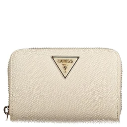 Beige Polyurethane Women Wallet