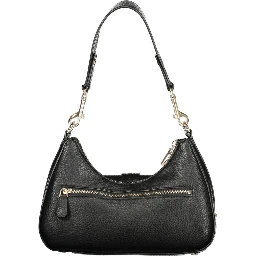 Black Polyurethane Women Handbag