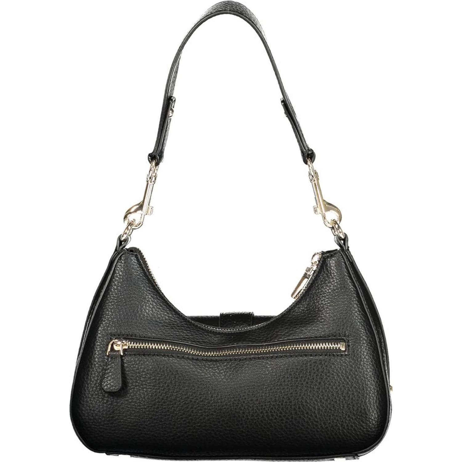 Black Polyurethane Women Handbag
