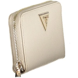 Beige Polyurethane Women Wallet