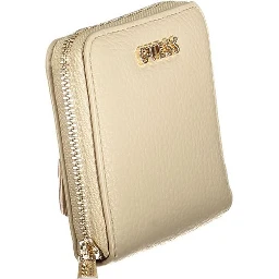 Beige Polyurethane Women Wallet