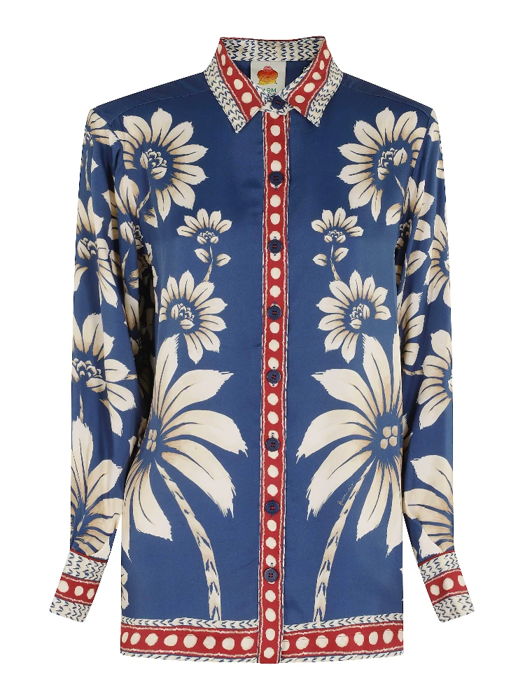 LUNA BLUE PAJAMA SHIRT