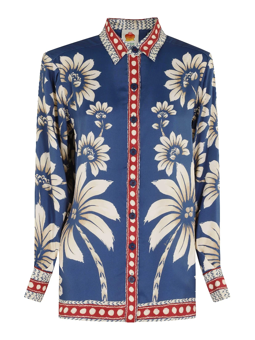 LUNA BLUE PAJAMA SHIRT