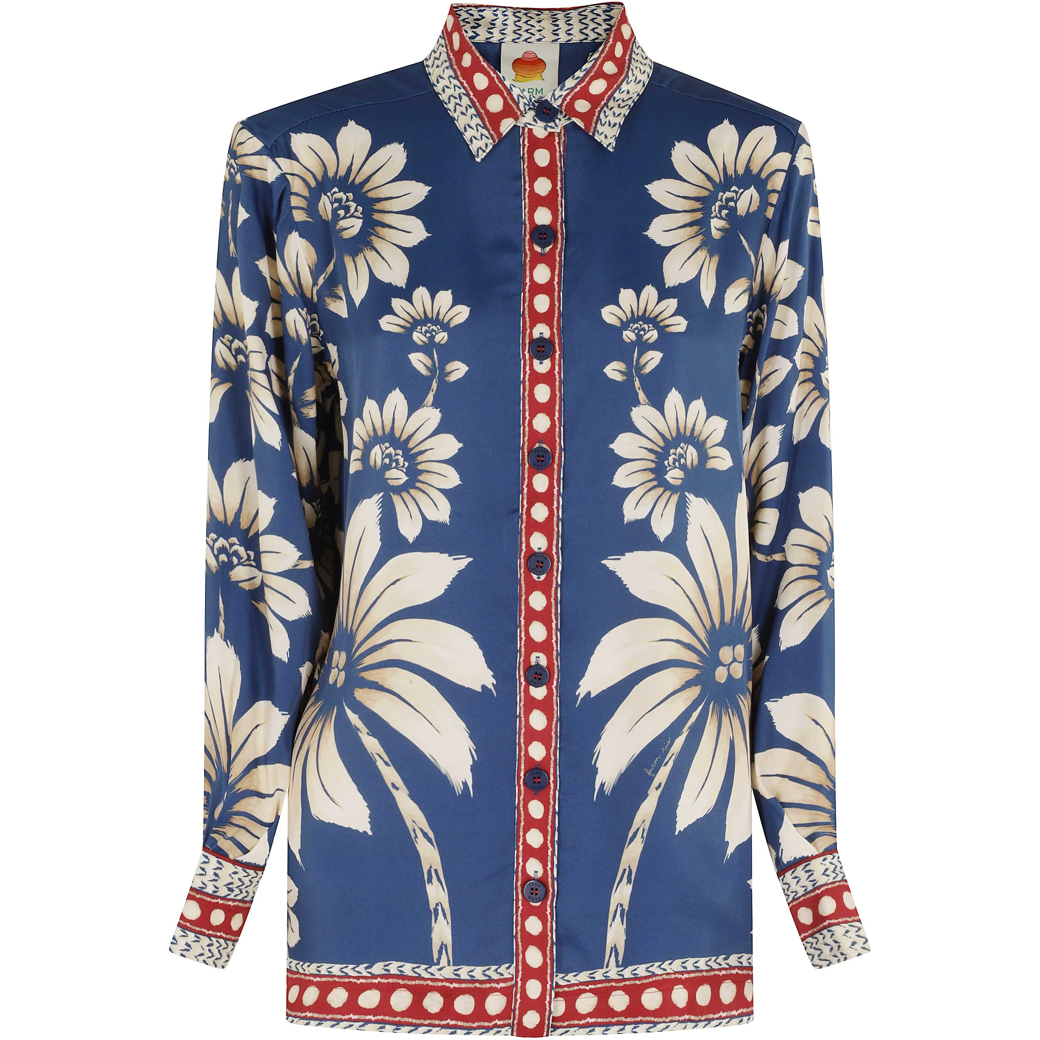 LUNA BLUE PAJAMA SHIRT