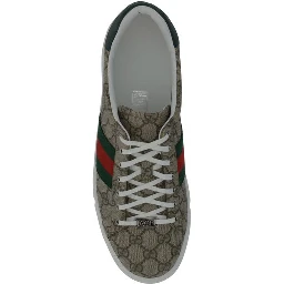 Beige Rubber Low Top Sneakers