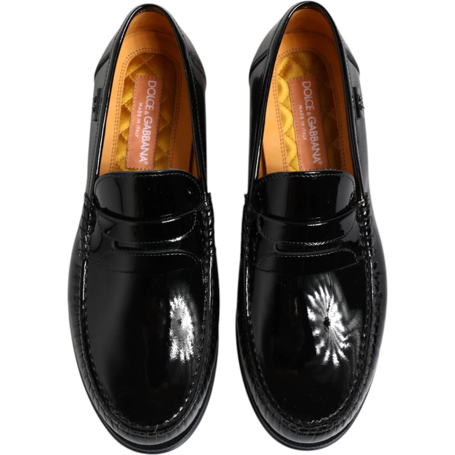 Black Leather Slip On Loafers Dress Shoes