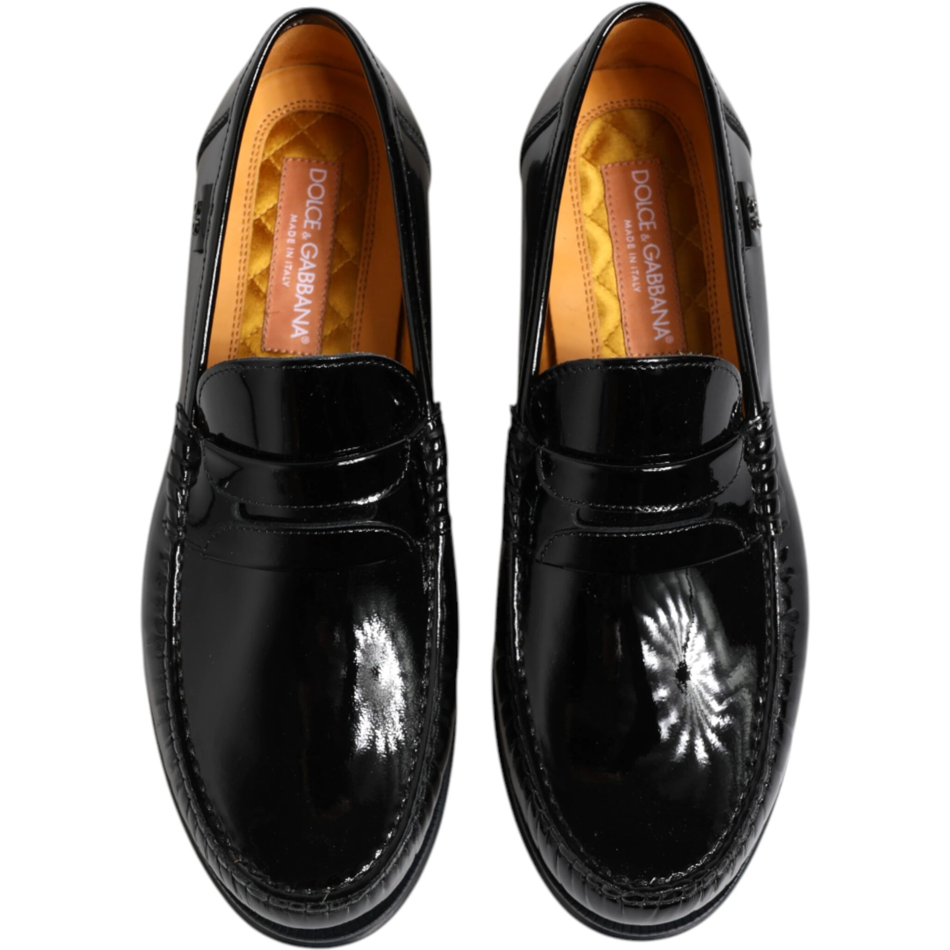 Black Leather Slip On Loafers Dress Shoes