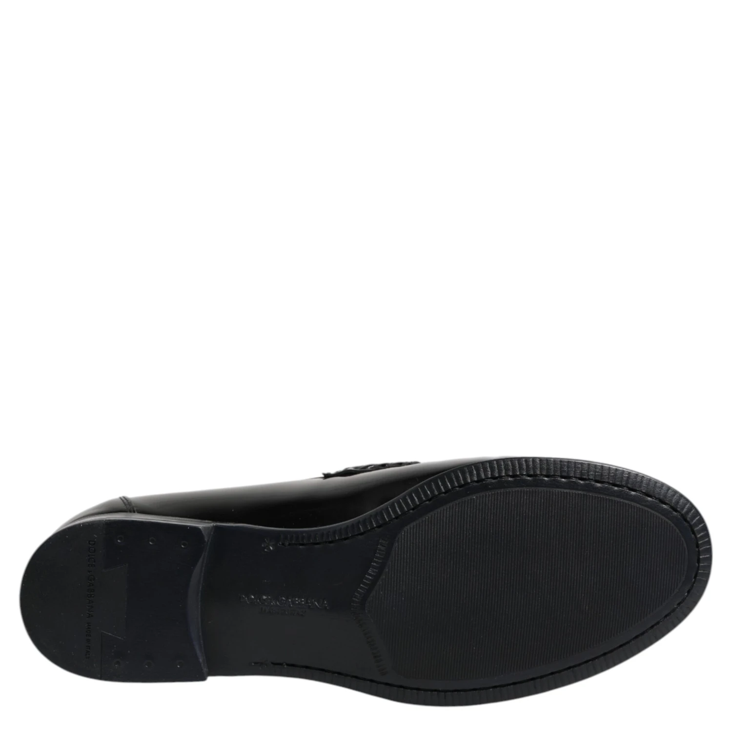 Black Leather Slip On Loafers Dress Shoes