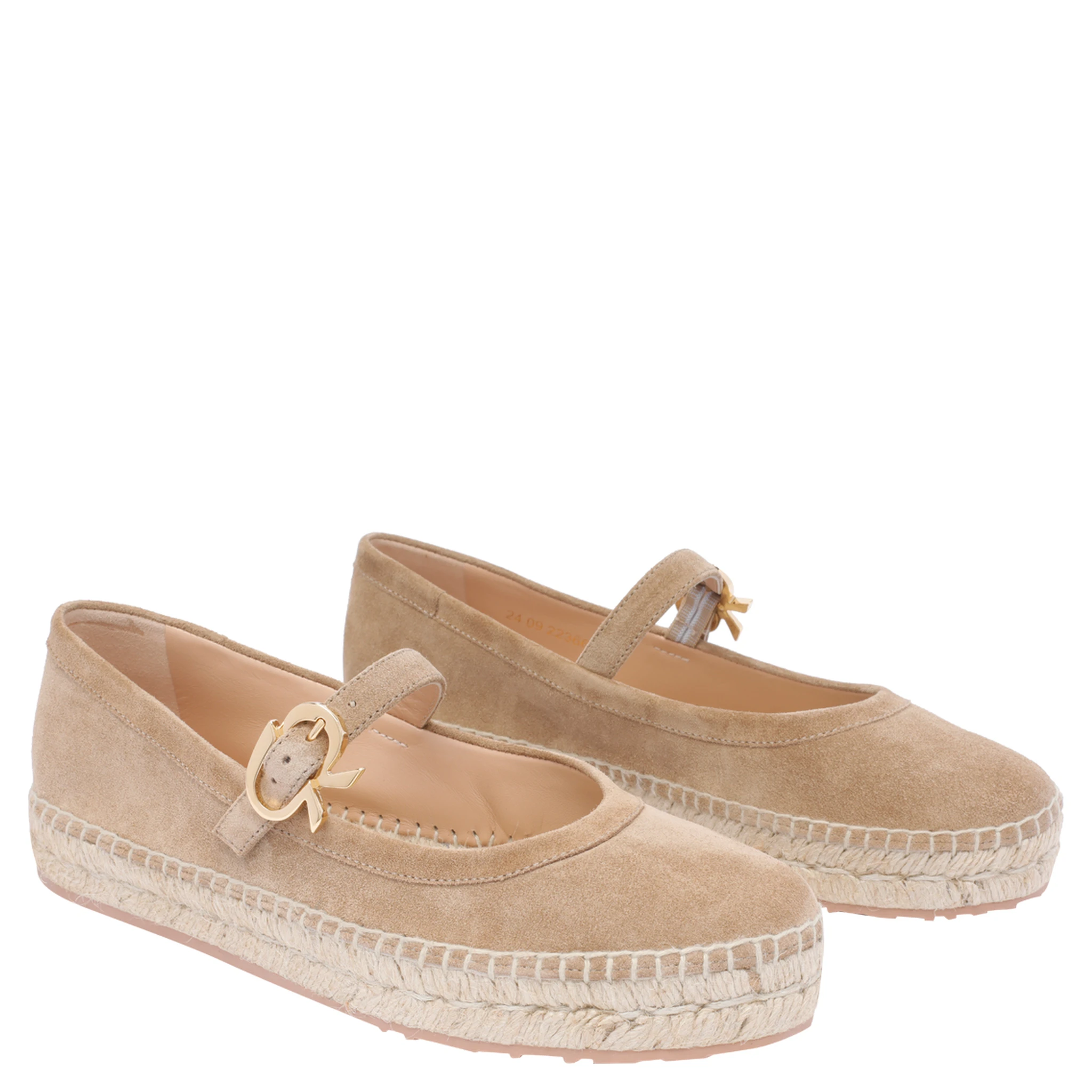 جيانفيتو روسي حذاء مسطح باللون البيج