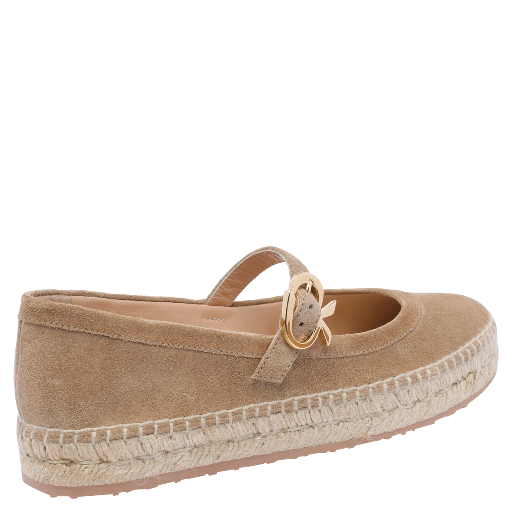 جيانفيتو روسي حذاء مسطح باللون البيج