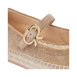 جيانفيتو روسي حذاء مسطح باللون البيج