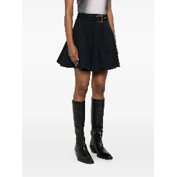 تنانير جينز سوداء من فيرساتشي كوتور