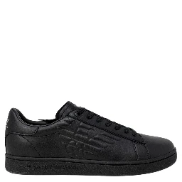 Black Polyester Low Top Sneakers
