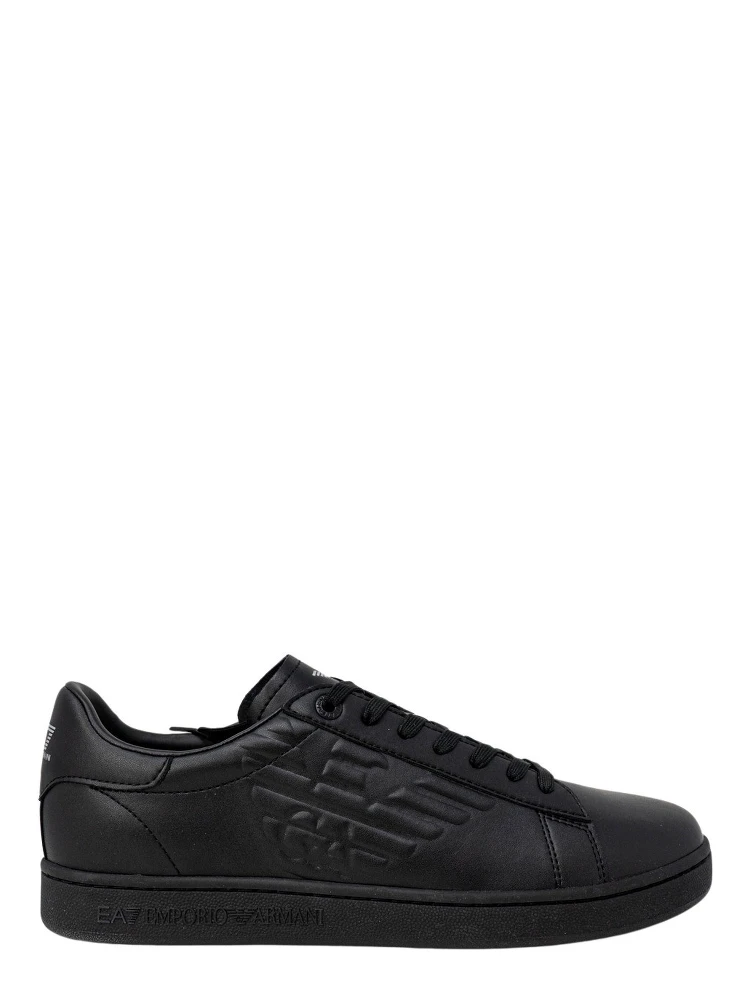 Black Polyester Low Top Sneakers