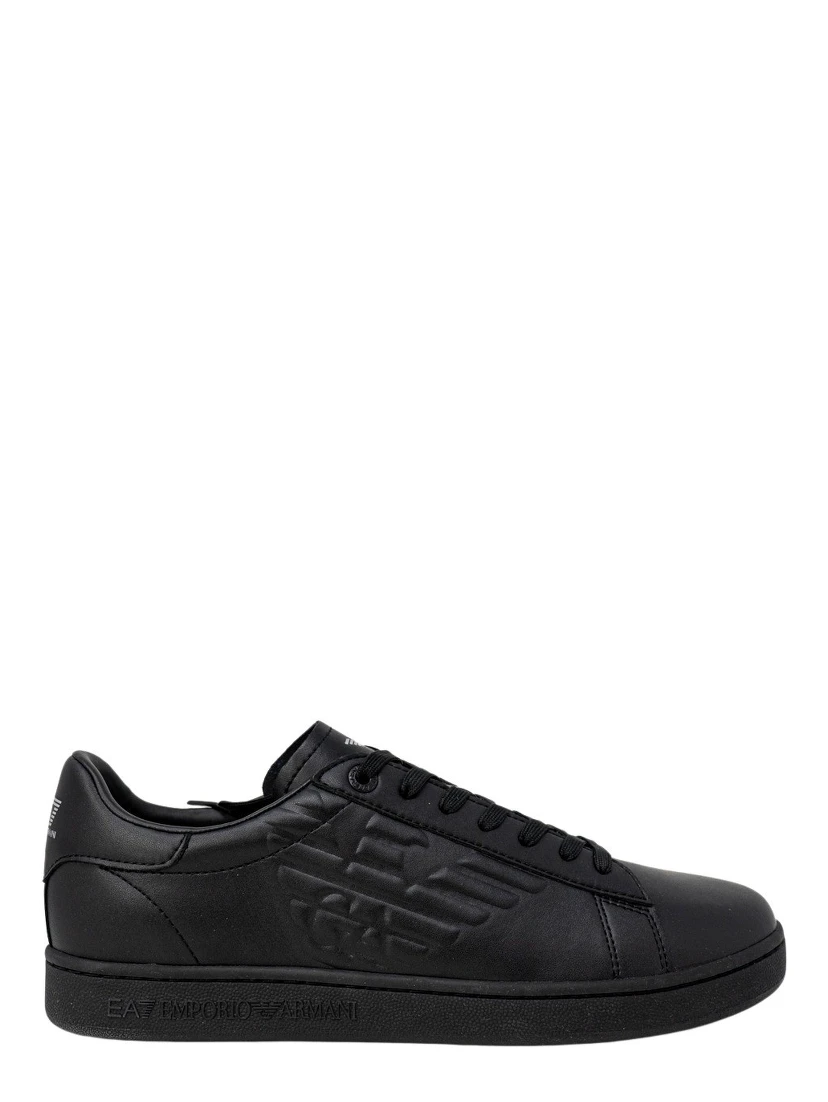 Black Polyester Low Top Sneakers